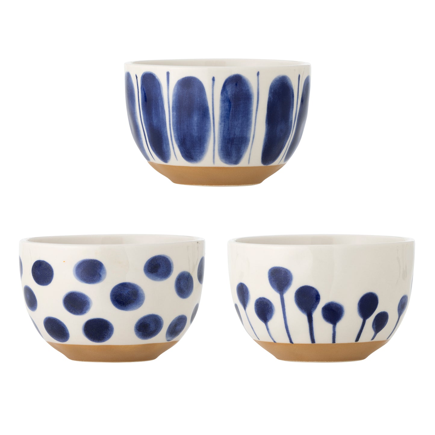 3-teiliges Steingut-Schalen-Set | Linora