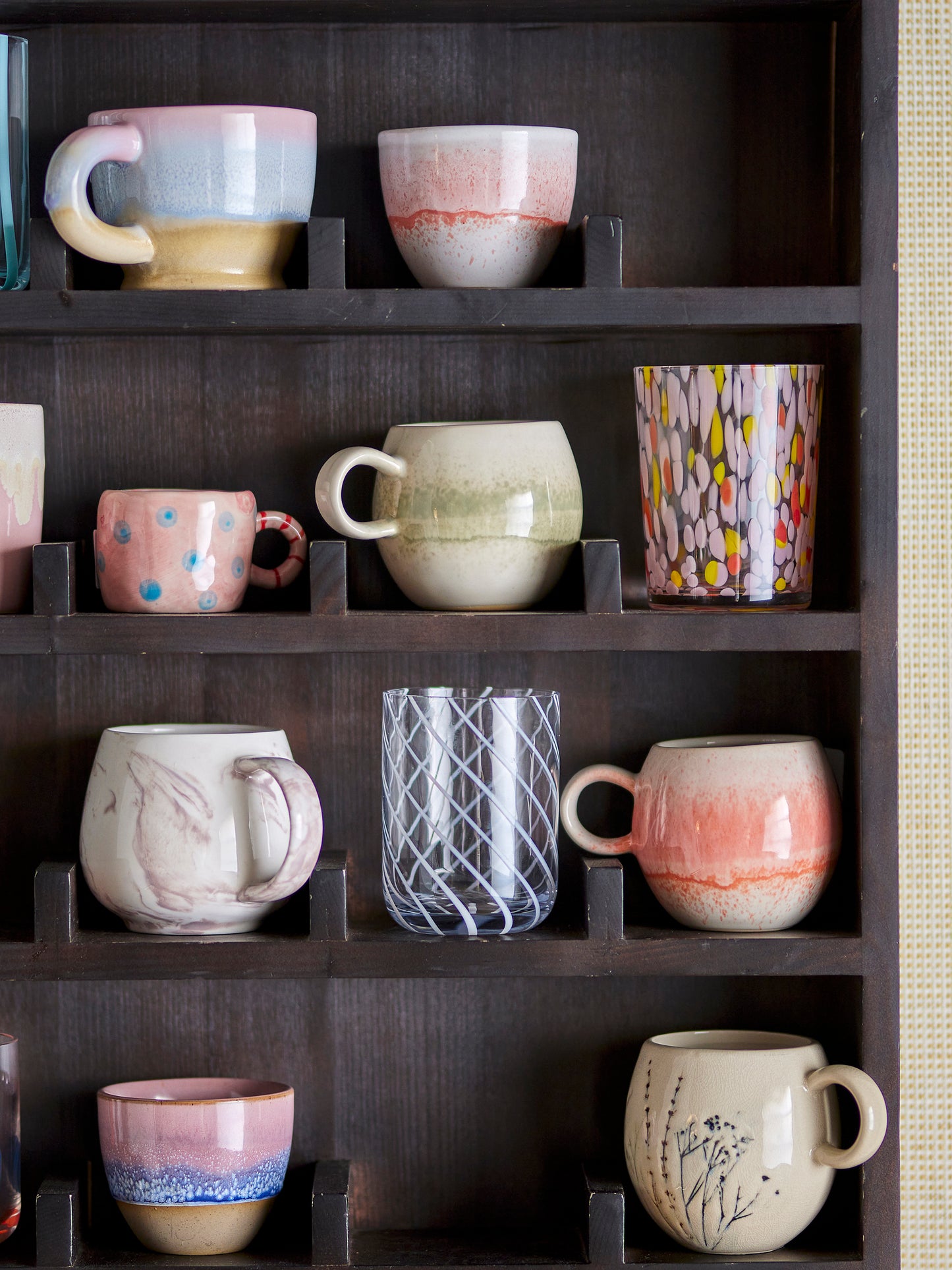 Steinguttasse | Orange-rosa | Paula