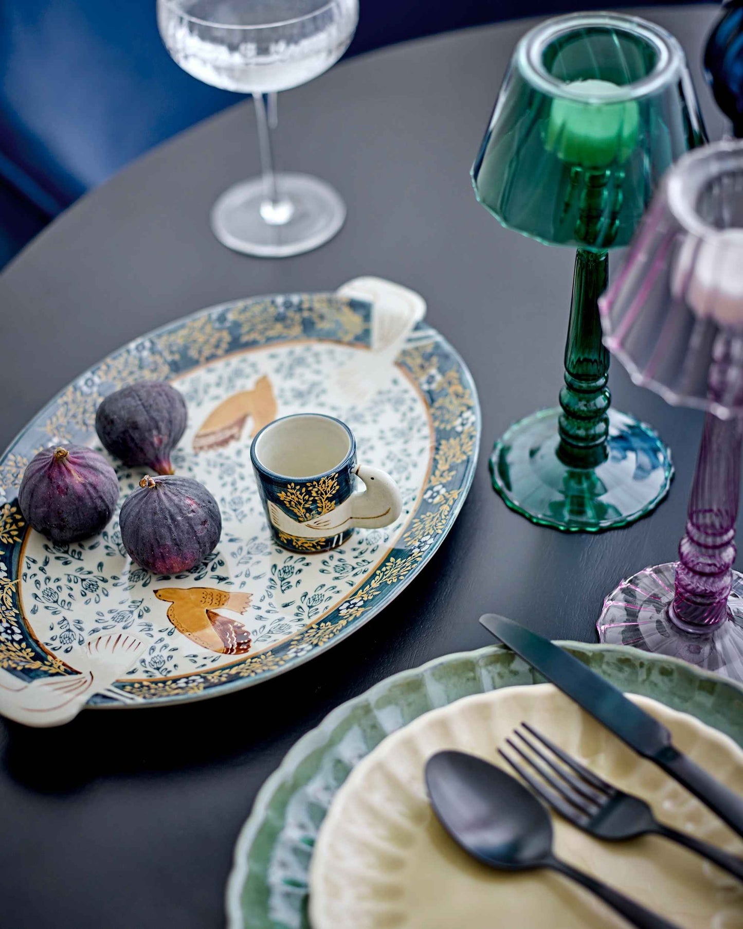 Steingut-Serviertablett | Hezha