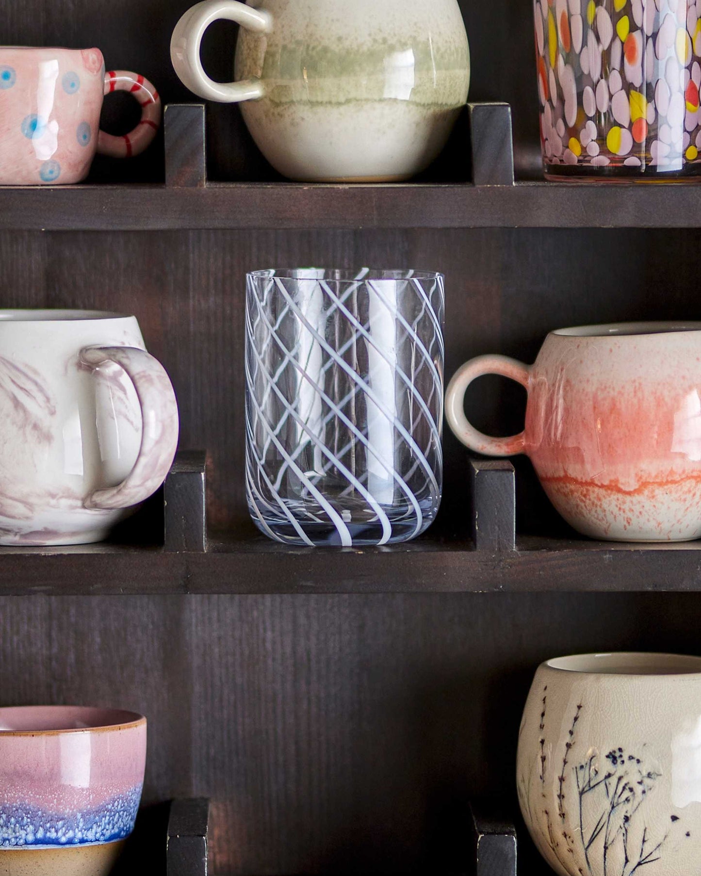 Trinkglas mit Streifenmuster | Havin