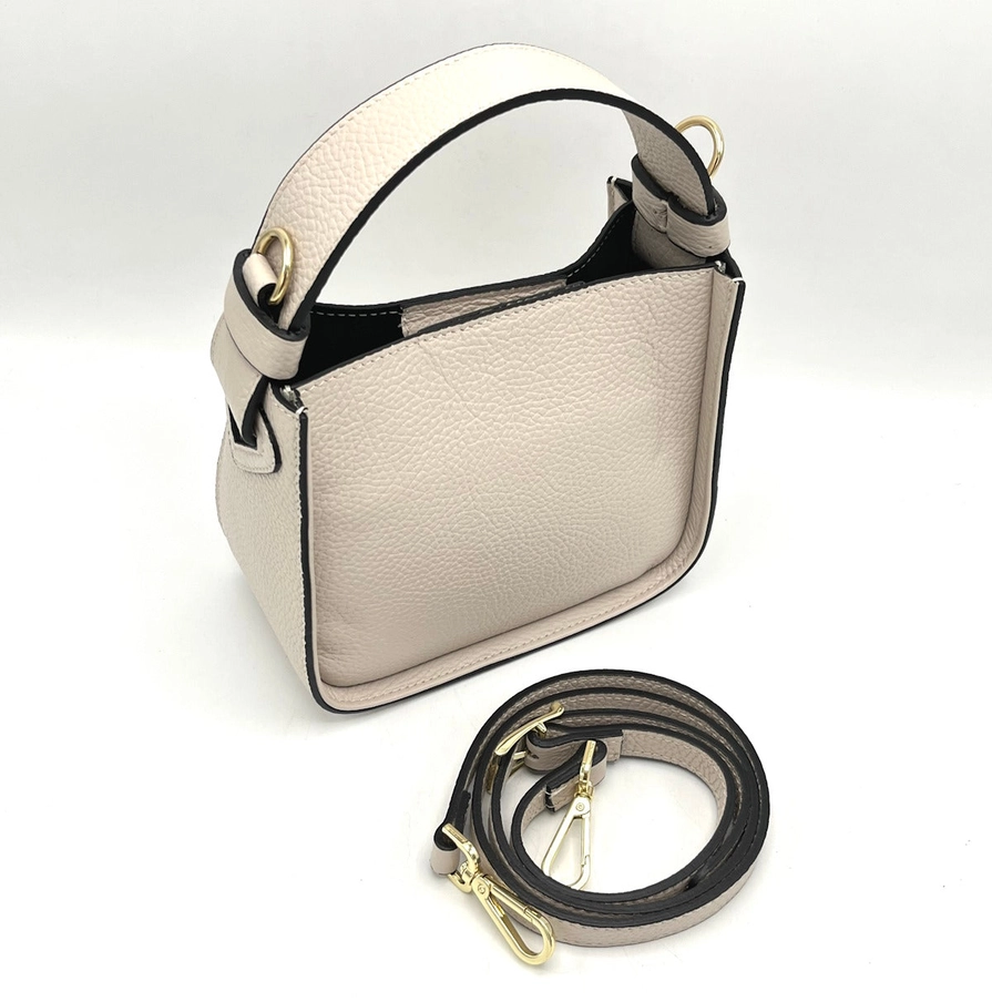 Kleine Lederhandtasche | Beige | Suie Valentini srl