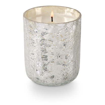 Duftkerze in Crackle Glas [klein] | Balsam & Cedar