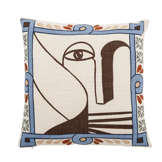 Kissen | Blau mit abstrakten Formen | Rudaur