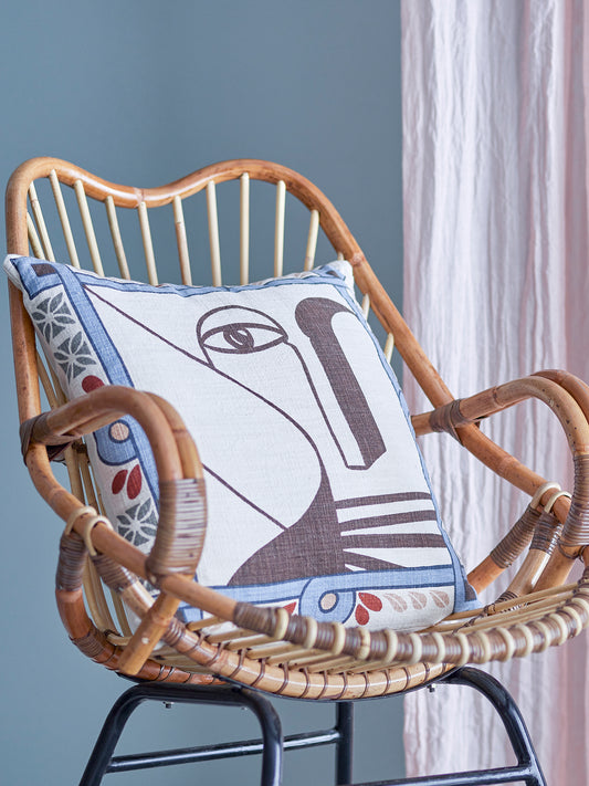 Kissen | Blau mit abstrakten Formen | Rudaur