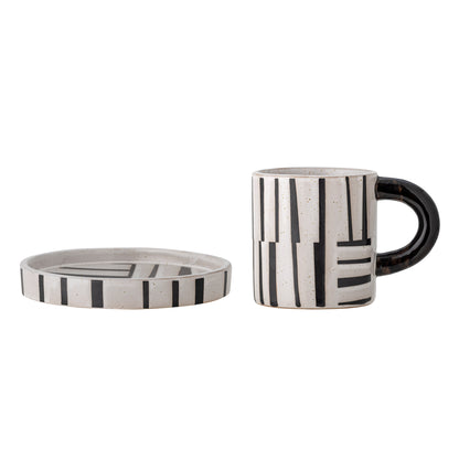 Steinguttasse mit Untertasse | Frankie