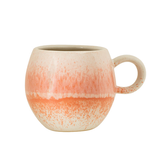 Steinguttasse | Orange-rosa | Paula