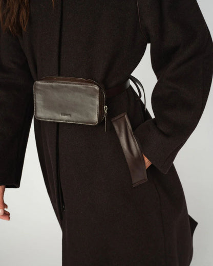 Braune Bauchtasche aus Leder von Mos Mosh