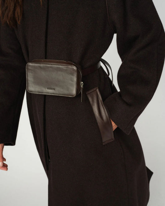 Braune Bauchtasche aus Leder von Mos Mosh