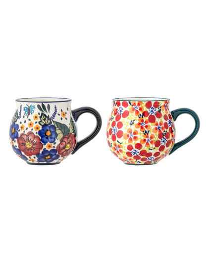 2-teiliges Steingut-Tassen-Set | Florist