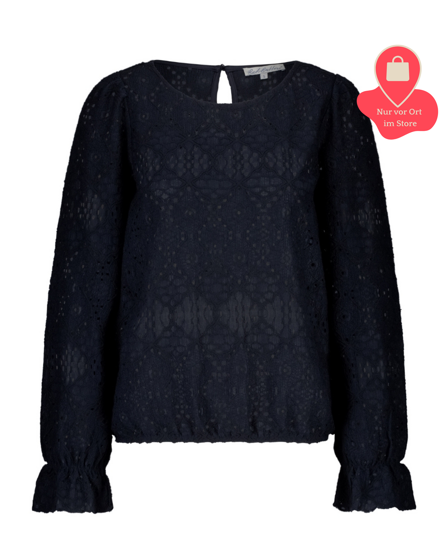 Bluse | Ajour Navy | Red Button
