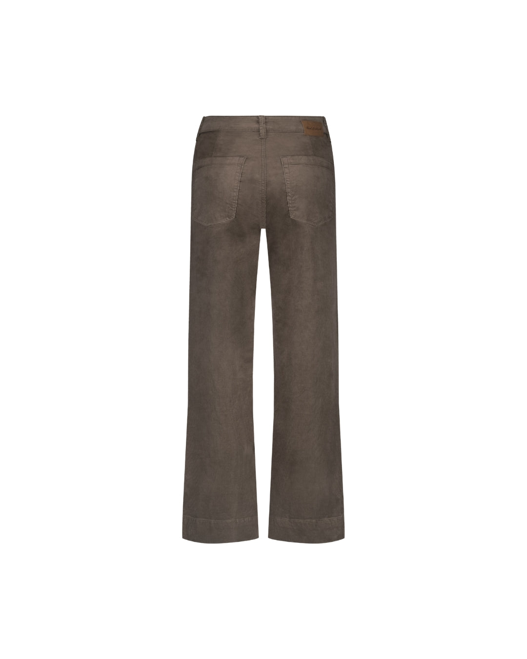Hose | Conny Shiny Cord | Taupe | Red Button