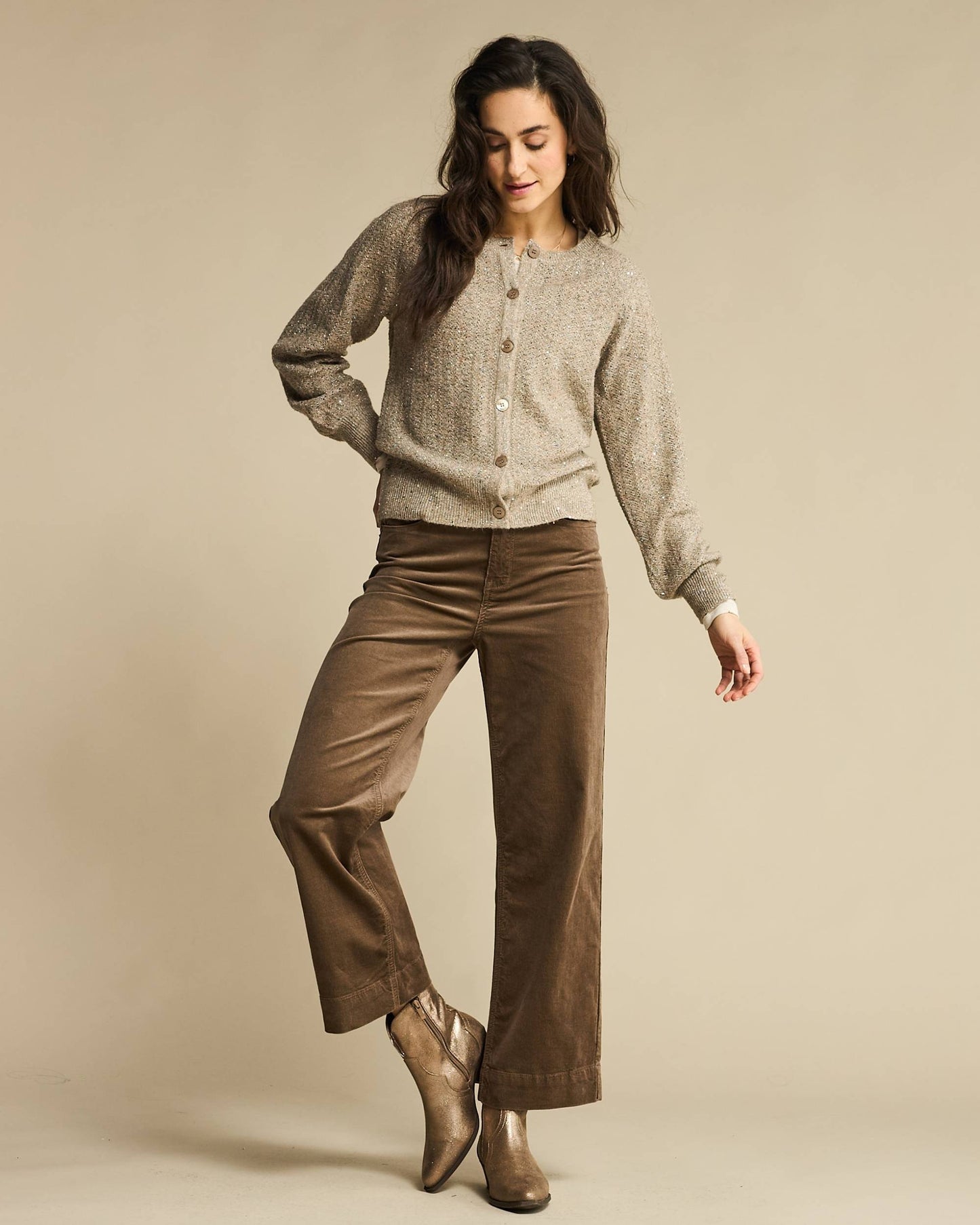 Cord Hose in Taupe von Red Button.