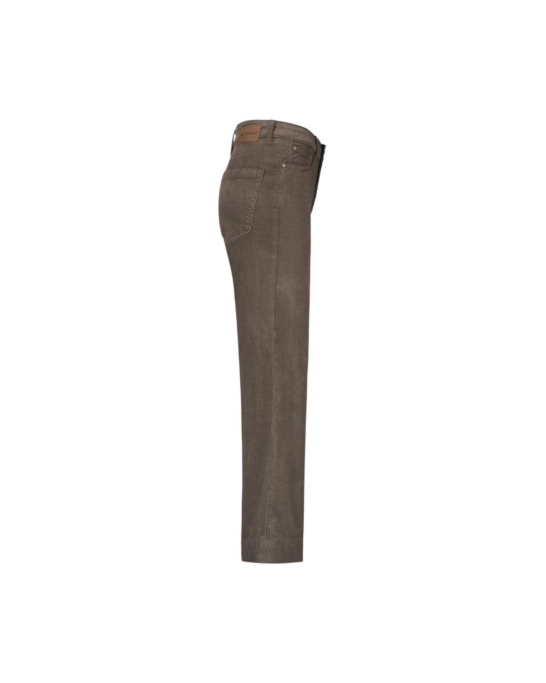 Hose | Conny Shiny Cord | Taupe | Red Button
