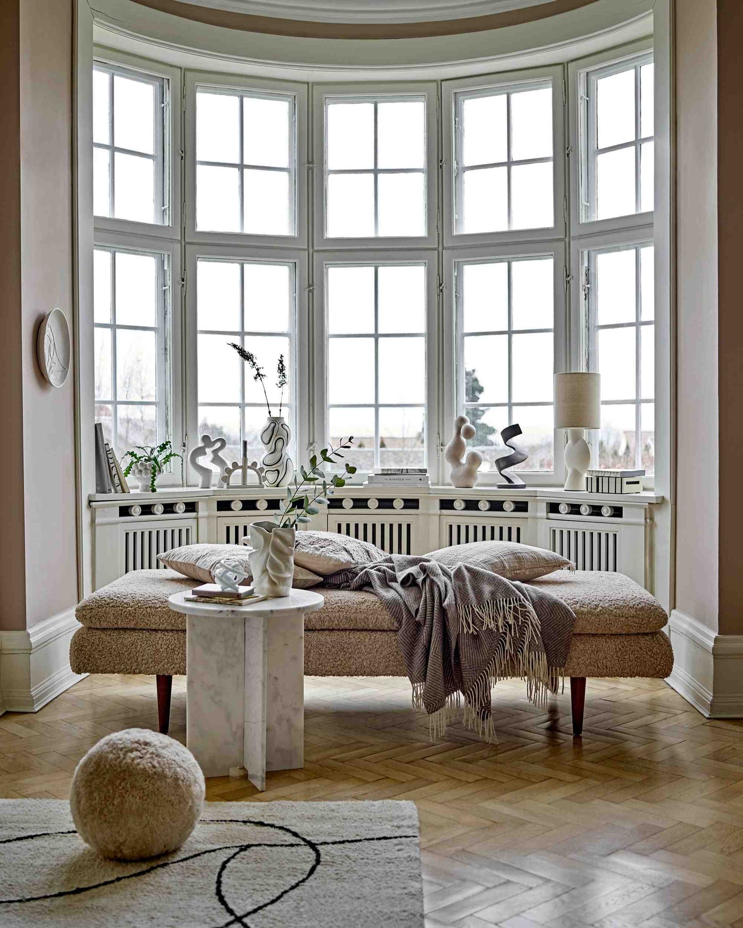Wolldecke in Beige