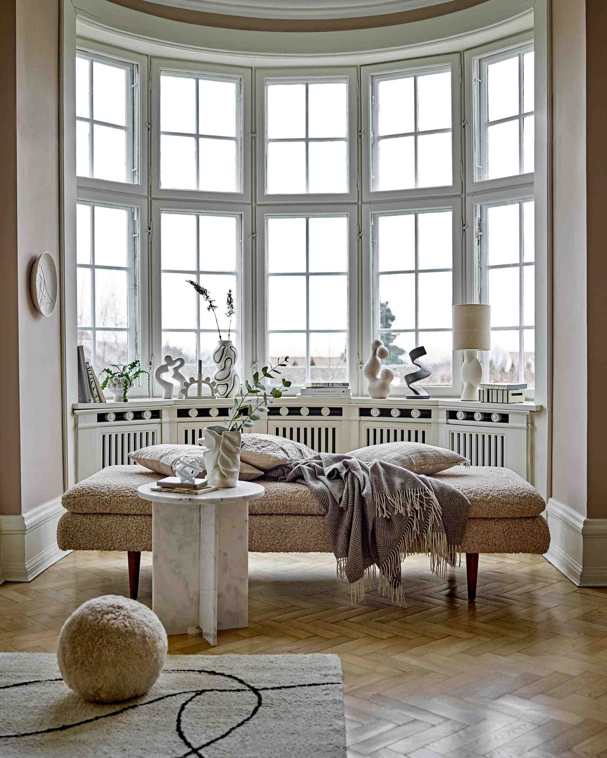 Wolldecke in Beige