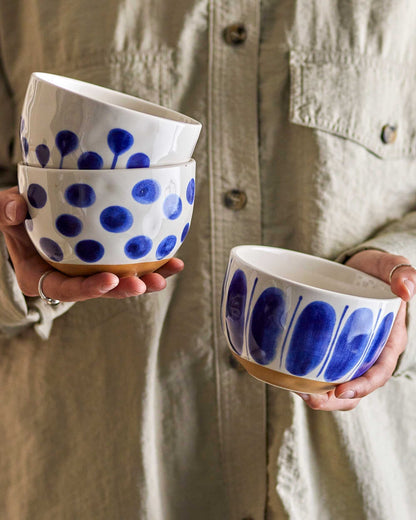 3-teiliges Steingut-Schalen-Set | Linora