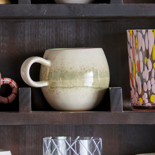 Steinguttasse | Grün | Paula