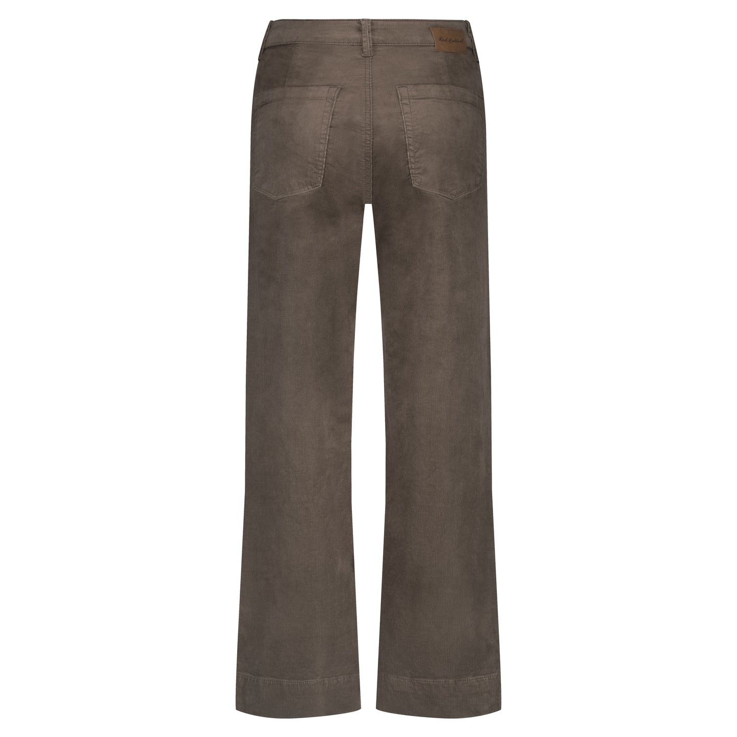 Hose | Conny Shiny Cord | Taupe | Red Button