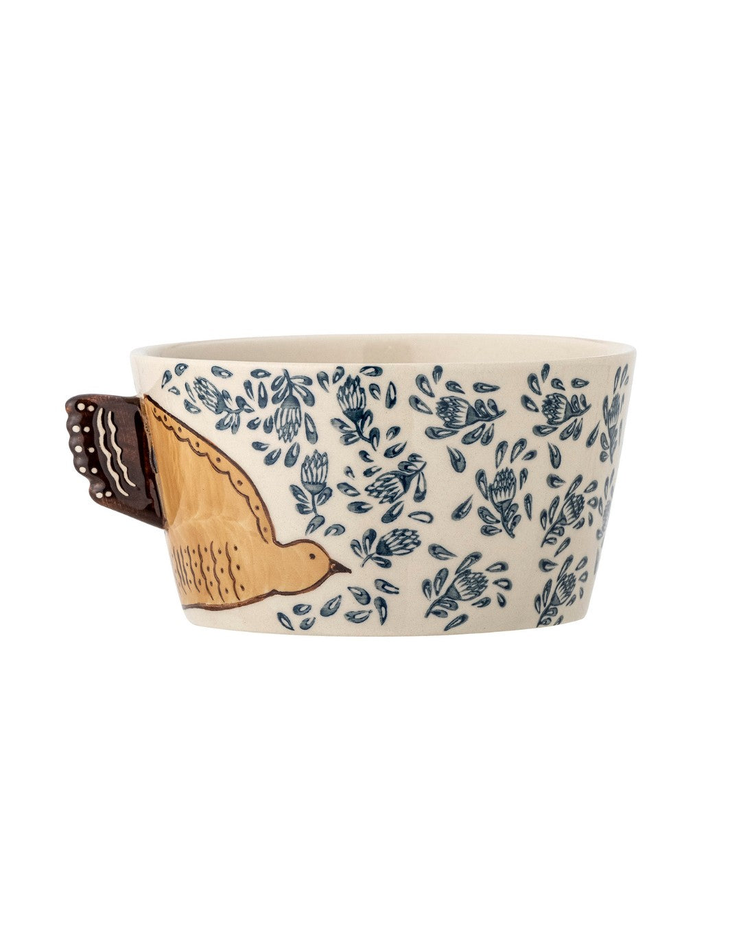 Steingut-Schale | Vogelmotiv | Hezha