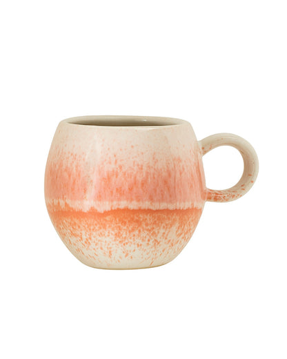Steinguttasse | Orange-rosa | Paula