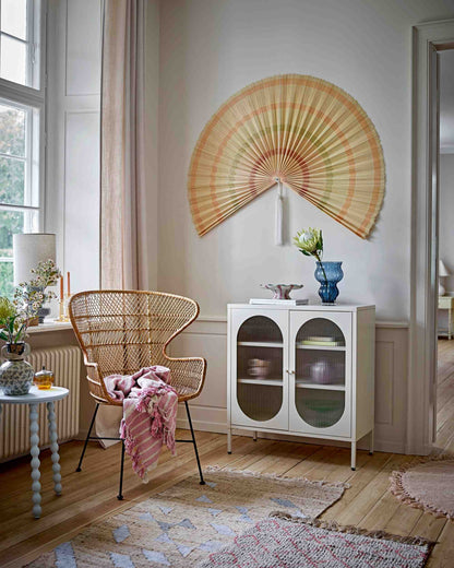 Steingutvase | Vogelmotiv | Hezha