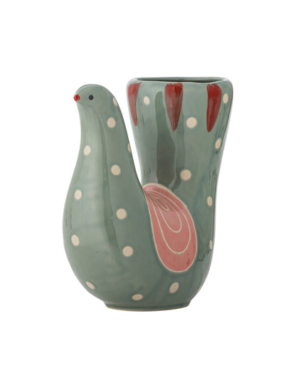 Steingutvase | Vogel | Trudy