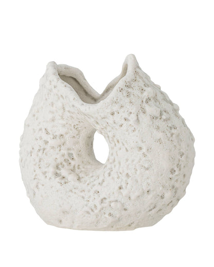 Steingutvase Weiß | Fianna