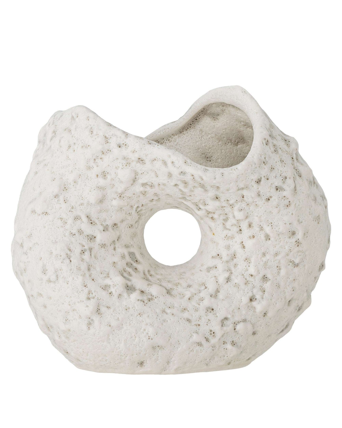 Steingutvase Weiß | Fianna