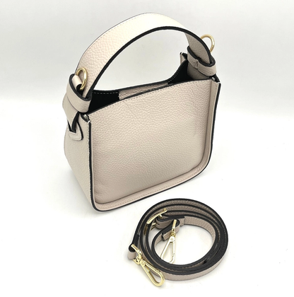 Kleine Lederhandtasche | Beige | Suie Valentini srl